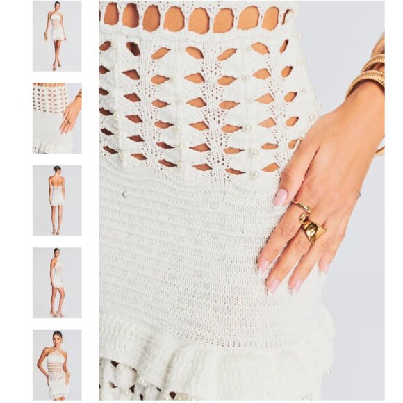 Retrofete Eze Crochet Pearl Embellished Dress XS - Picture 5 of 6